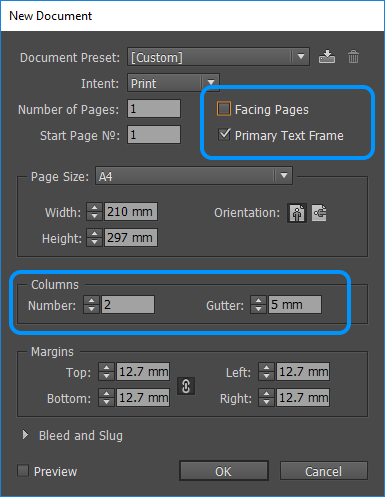 indesign link text boxes