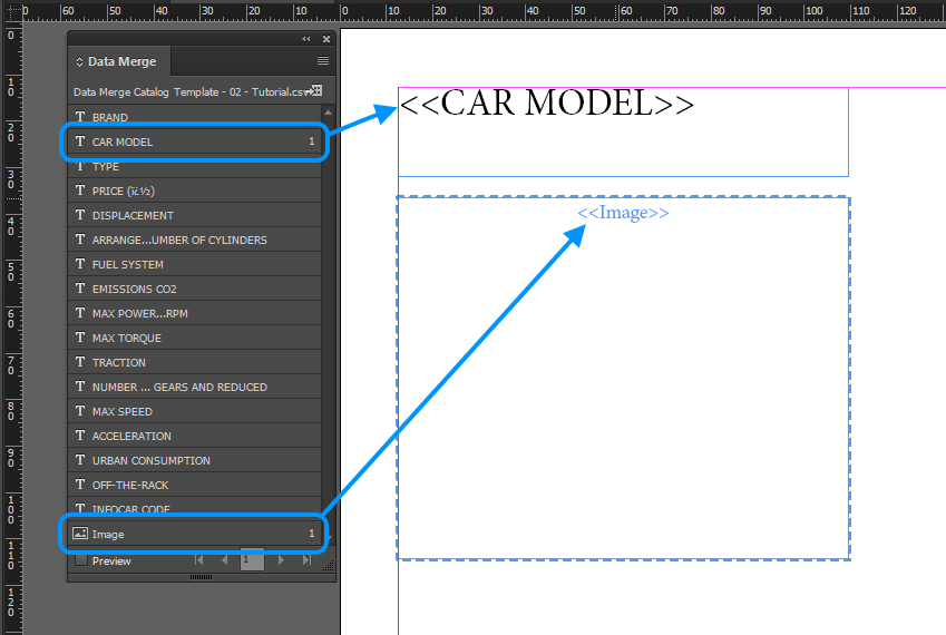 data merge in indesign cc