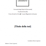 Come impaginare una tesi di laurea con Microsoft Word tesi1