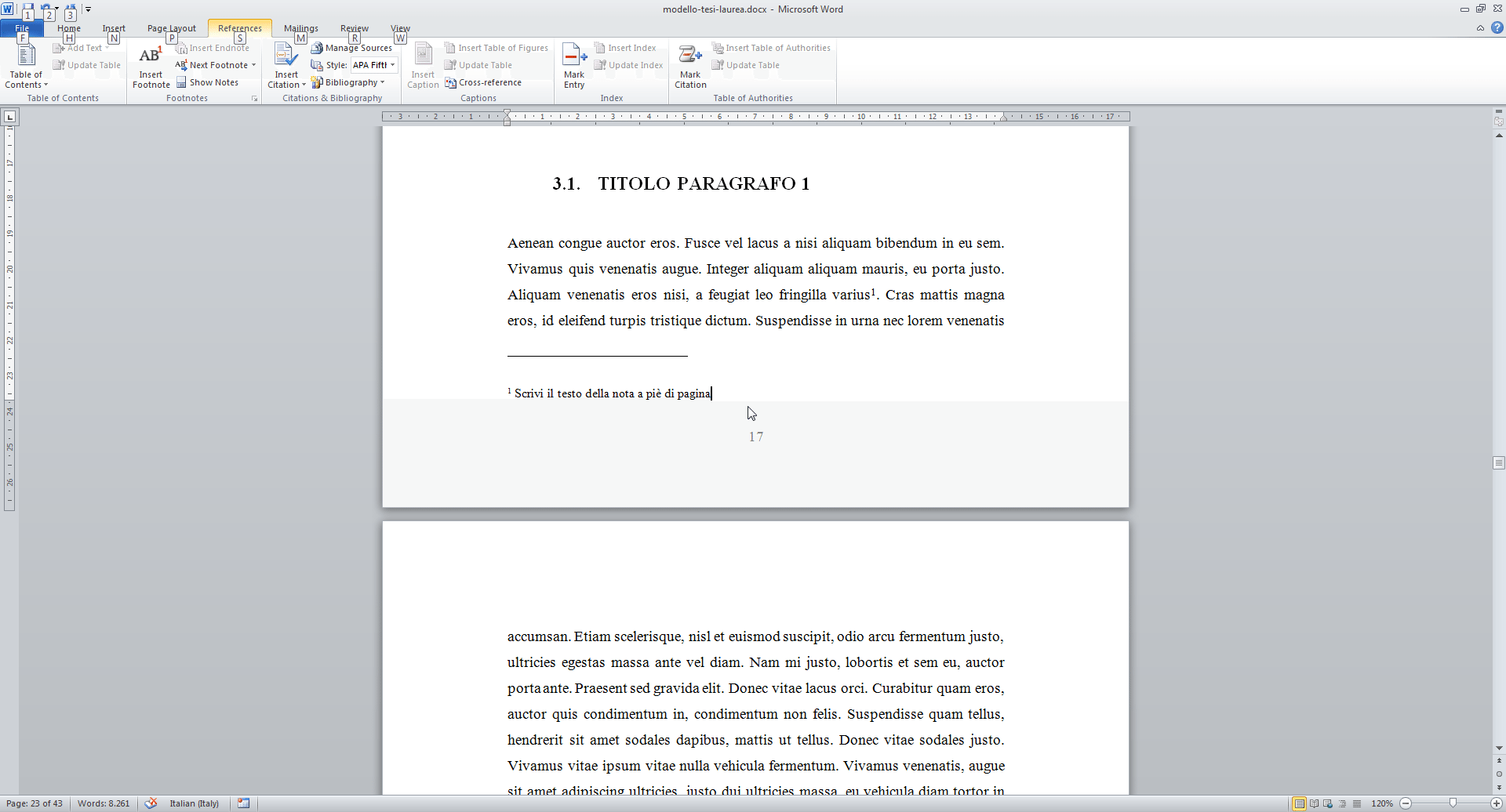 Come impaginare una tesi di laurea con Ms Word