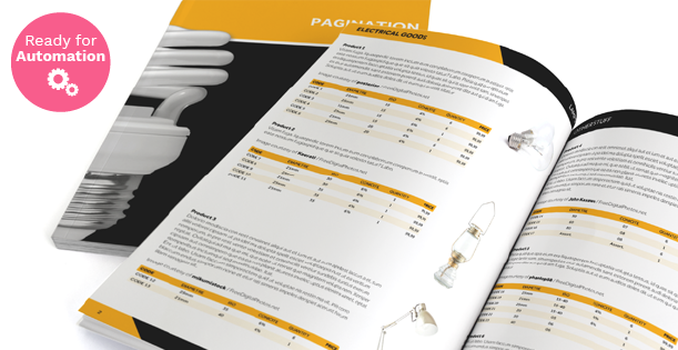 Image of a Product Catalog Template for the electrical and electronic equipment