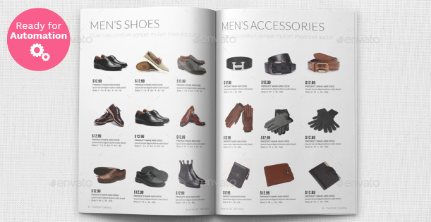Image of double spread page of a Fashion Brochure Template