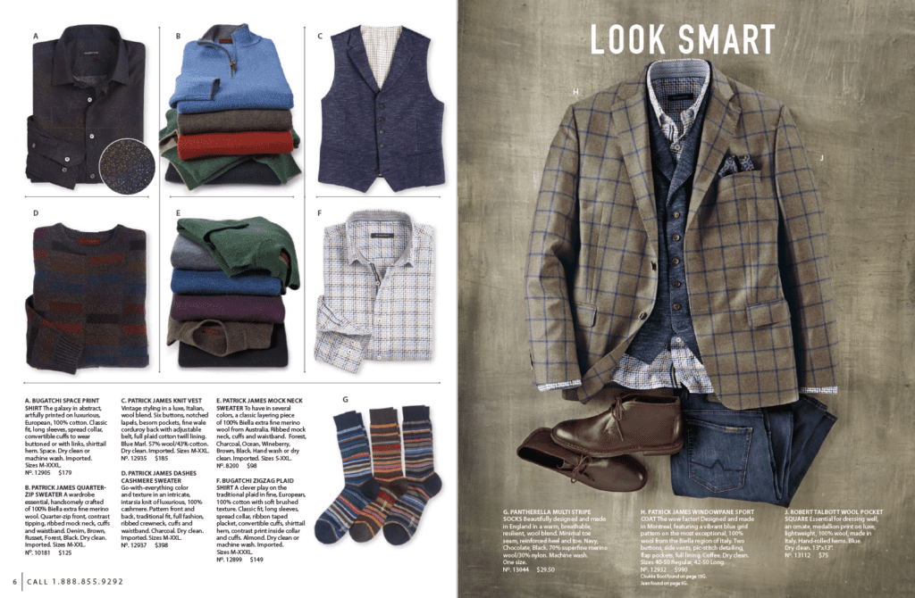Men's clothing catalogs - A selection of real catalogs to get inspiration