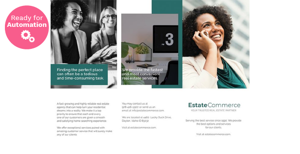 Image of a tri-fold brochure template