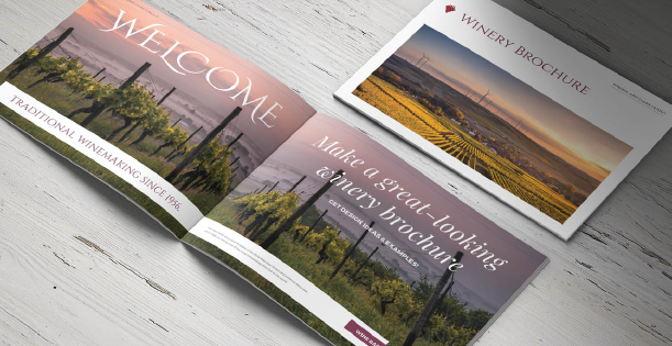 Image of a winery brochure template
