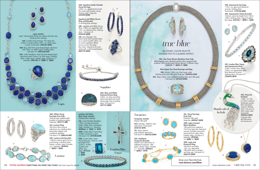 Jewelry catalogs - A selection of real catalogs of different brands
