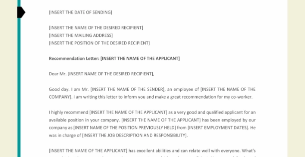 Free Letter of Recommendation Templates (19) - PDF