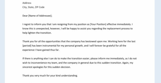 Short Resignation Letter Template from pagination.com