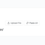 JSON input interface showing sample product data and options to upload a file, paste a URL, or convert.