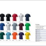 Adidas catalog page with Tiro 17 soccer jerseys in different colors, product codes, features, and size availability.